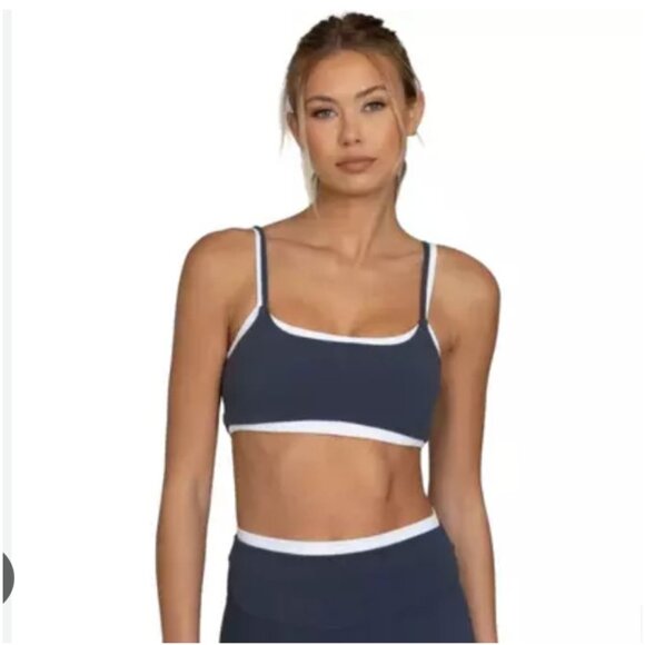 Gold Hinge StrydeForm Sports Bra Womens Medium Bluewash Double Layer NWT - Picture 1 of 4